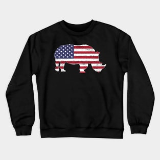 American Flag Rhino USA Conservation TShirt Crewneck Sweatshirt